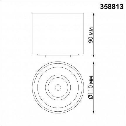 Светильник накладной светодиодный NOVOTECH GESSO 358813 OVER