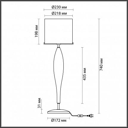 Высокая Лампа ODEON LIGHT TOWER 4850/1T STANDING