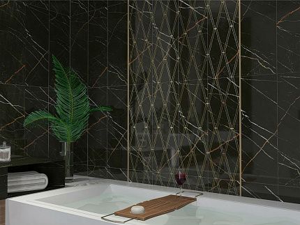 Декор Eletto Ceramica BLACK & GOLD ROMBI 588112001