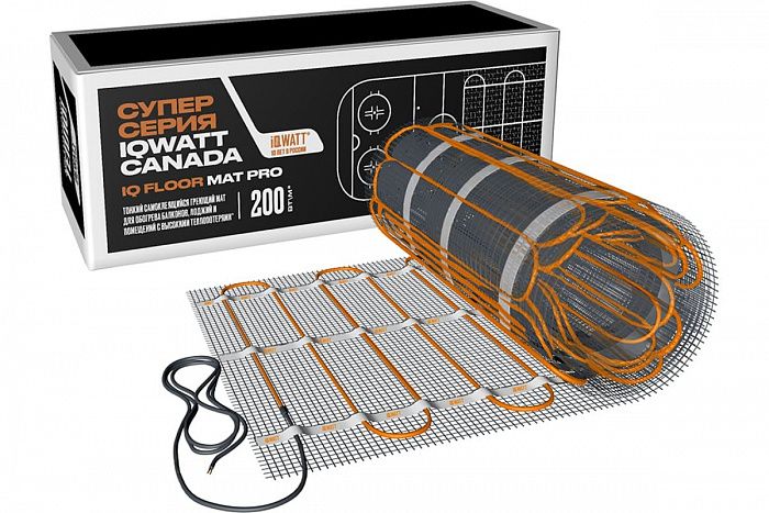 IQ FLOOR MAT PRO 6,0 кв.м. - теплый пол под плитку 200Вт/м²