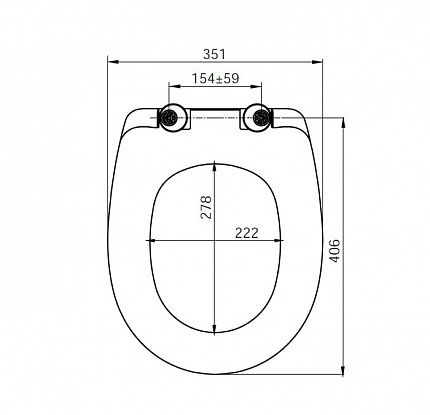 Сиденье для унитаза, soft close, дюропласт, IDDIS, ID 126 Dp Sc