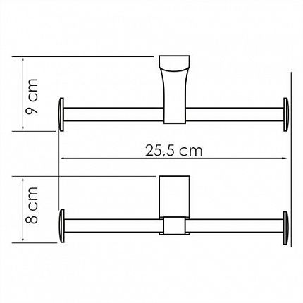 Leine K-5096D Держатель туалетной бумаги, двойной