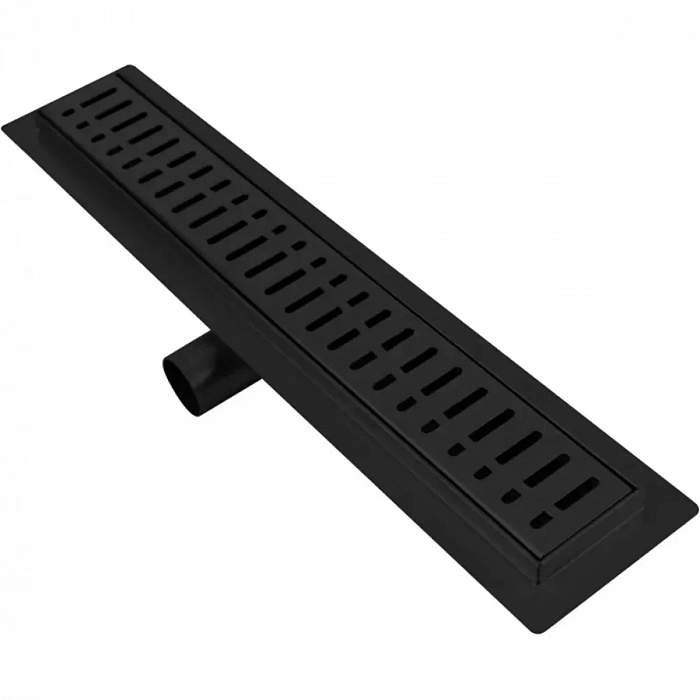 Душевой трап (лоток) Raglo R650.80.06 80 см, с решеткой, перфорированный, черный матовый