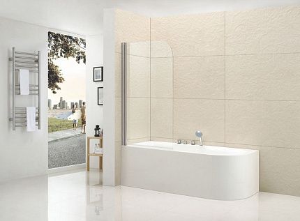 Душевая шторка на ванну CEZARES ECO-V-1, ECO-O-V-1-80/140-C-Cr