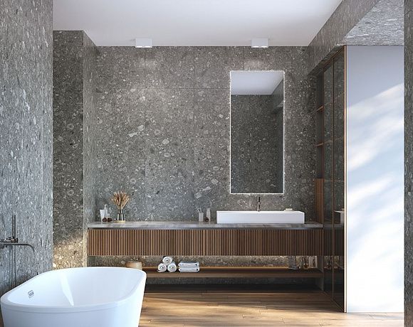 Керамогранит Creto Ambra. Фото в интерьере